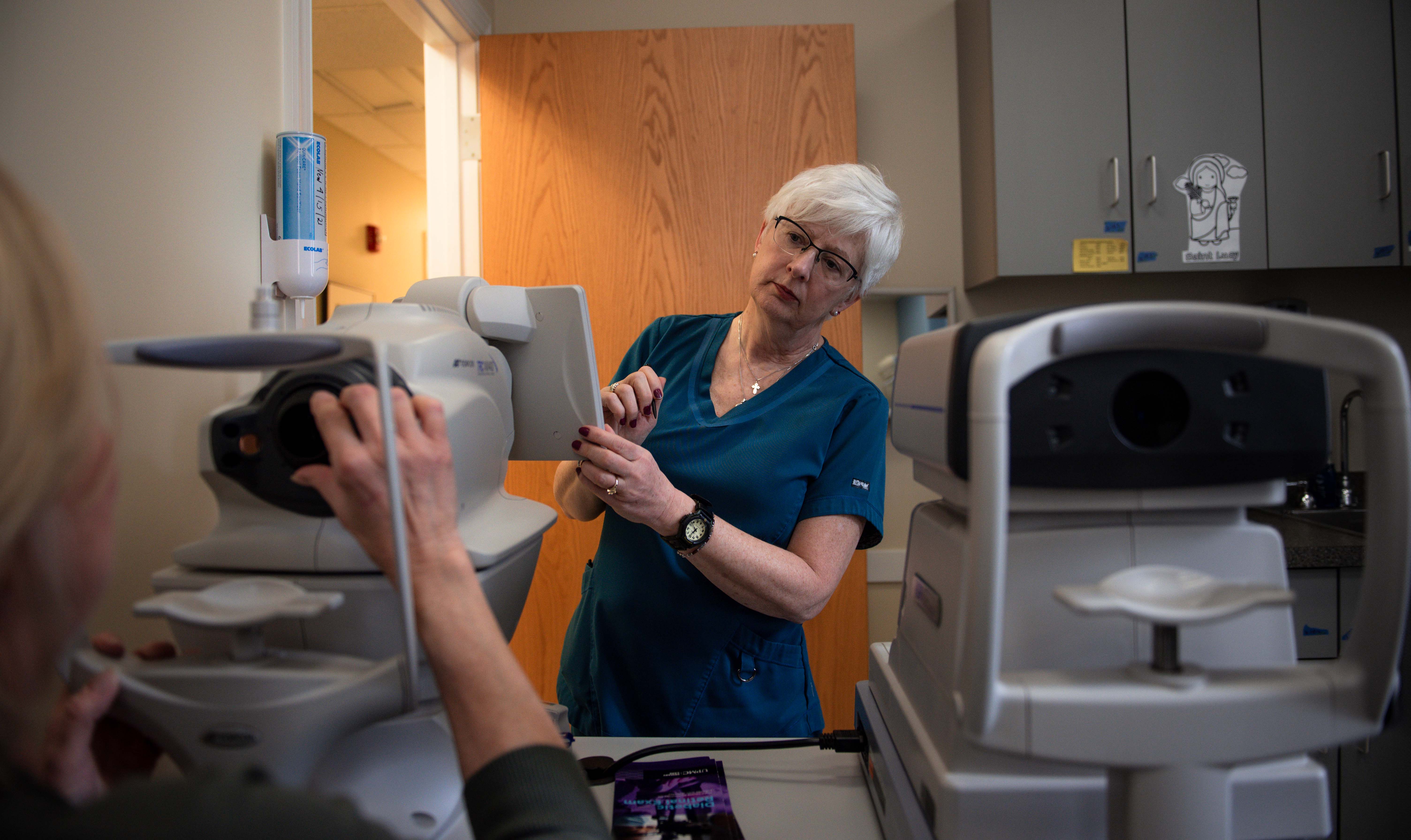 Doctor seeing a patient