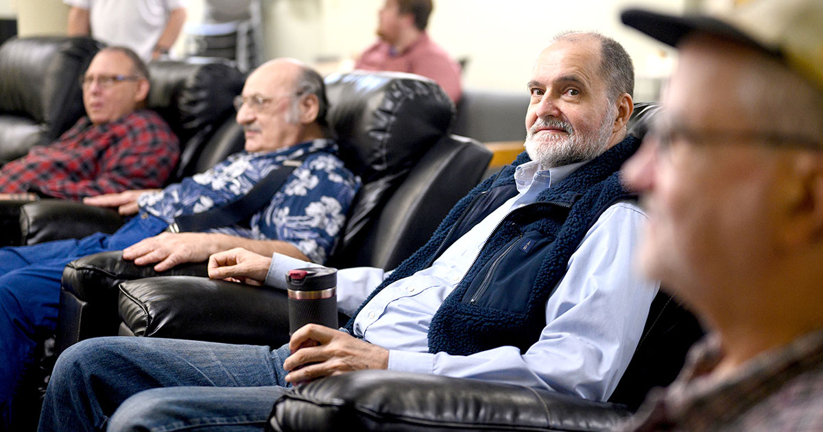 man sitting in chair