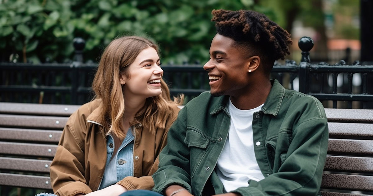 couple on bench